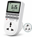 Blackt Electrotech BT41P 230V 10A Digital Programmable Timer Socket Plug - 24x7 Electronic Outlet for Automated Lights, Energy Saving & Home Appliance (New)