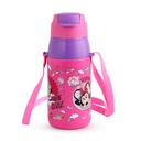 CELLO Kidzbee Puro Steel- X Hydro Kid 600 Terinsulated Kid Sipper Water Bottle 520ml Pink 124; Touch & Feel Minnie Design Easy to Carry with Loop Leakproof Flip Top Water Bottle For School Boys & Girls
