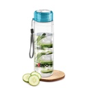 Treo Oleh Hector Glass Bottle 1000 ml Aku Leak Bukti I Premium Glass I Food Grade- Bpa Free Material I Odour Bukti Mudah Untuk Membawa Tali Sempurna untuk Rumah, Kantor, Biru