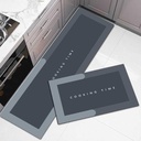 VERVENIX 2 Pcs Kitchen Mats Set - Waterproof Memory Foam Antiam-Fatigue Mat Non-Slip Rug for Kitchen, Sink, Laundry & Home Office - 120x40 cm + 40x60 cm (Coking Time Design)