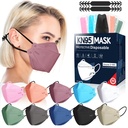 FENFEN KN95 Face Masks Disposable Dewasa - 50 Pack 5 Lapisan Debu Pelindung Bernafas Komorator Wanita KN95 Mask Individually Terbungkus
