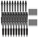 Seni Shuttle Black Gel Pens, 48 Pack (20 Pens dengan 28 Pengisian) Retractable Medium Point Rollerball Gel Ink Pens Smooth Writing dengan Grip Comfortable for Office School Home Work