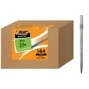 BIC Round Stic Xtra Life Ballpoint Pen, Ultra Long Lasting and Konsistent Performance, 144- Count in Black Ink