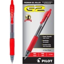 PILOT G2 Fine Point Red Gel Pens, Dozen Box, 31022