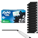 EXPO Dry Erase Markers, Low Odor Ink, Black, Fine Tip, 36 Count - Erases mudah, kesepakatan untuk Kelas, Rumah, Kantor, Kembali ke Sekolah, Guru Supplies