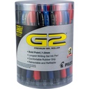 PILOT G2 Premium Gel Pens, Titik Tebal 1.0mm, Hitam / Biru / Merah Ink, Tub dari 36