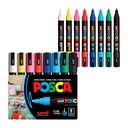PC-5M POSCA 5M Water- Based Acrylic Paint Markers, Medium Tip, 8 Count