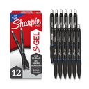 Sharpie S- Gel Bold Point Blue Gel Pens for Teacher, School & Office, Ideal Pens for Journaling, Drawing & Studying, Bold Point, 1.0mm, Smooth Writing, 12- Pack