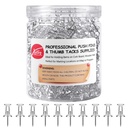 Push Pins 600 Count, Standard Clear Thumb Tacks Steel Point dan Clear Plastic Head