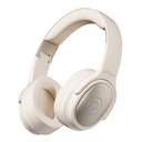 pTron Studio Pro w / 65Hrs Playtime, Wireless Over Ear Headphone dengan HD Mic, Dual Device Pairing, TruTalk Al- ENC Calls, Lower-Latency Game & Music, 40mm Driver, BT5.4, Type- C Fast Charging (Cream)