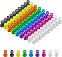 HongiTime 90 PCS Magnetik Kuat Berwarna Push Pin Magnets, Kantor / Kelas Magnets, 8 Didukung Warna, Sempurna untuk digunakan sebagai Kitchen Home and School, Map Magnets, Whiteboard Magnets