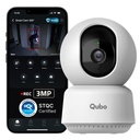 Qubo Smart Cam 360 ° 3MP 124; No SD Card Recorired, Records Directly on Cloud 124; 2026 Edition - by Hero Group 124; STAC Certifikasi 124; Al Person Detection 124; Intruder Alarm 124; Night Vision 124;