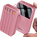 Lifelong Electronics 20000mAh 22.5W Fast Charging Power Bank: 124; 4 Cables Discanched - Tipe A + Tipe B + Tipe C + Lightning 124; untuk Perangkat Lama & Baru 124; 4 Pports Tersedia Terlalu 124; Ukuran Pocket Kecil Powerbank