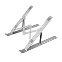 Zebronics NS2000 Plus Laptop Stand, Supports Up to 17- Inch Laptops, 5kg Load Capacity, 7- Level Adjustable Height, Ergonomic Follable Design, Anti- Slip Silicone Pads (Silver)