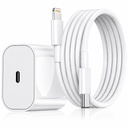 20W SuperFast Adapter Charger & Cable (Apple- MFi Sertifikasi) Compatible with iPhone 14 / 14Plus / 14Pro / 14Promax 13 / 13Pro / 13Promax 12 / 12Pro / 12 / X / Xr Series (White)