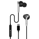 Zebronics Type-C Wired Earphone, in- Line MIC, Deep Bass, 1.2m Cable, 10mm Neodymium Driver, Light Weight, in- Ear Design, Compatible with Mobile, Tablet, Laptop (Bro C, Black)