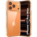 The Giftt Kart Ultra- Hybrid Crystal Clear Back Case Cover untuk iPhone 17 Pro Max 124; Shockproof Desain 124; Hard Back Cover Case for iPhone 17 Pro Max (PC & TPU, Transparan)