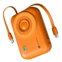 Portronics Power Shutter 20000mAh 15W Magnetic Wireless Charging Powerbank dengan C & 8 Pin Cable, 22.5W Tipe C Keluaran, Port Bidirectional Tipe C, LED Tampilan (Orange)