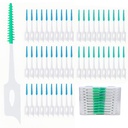 300 Pack Dual- Gunakan Brushes Interdental, Foto Dental Disposable