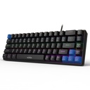 EvoFox Katana S Mini Wired Mechanical Keyboard: 124; Hot-Swappatable Red Swittable Silent Switters: 124; 68-Compact Key Layout; Vivid Rainbow Backlights 124; 1000Hz Polling Rate, All Keys Anti- Ganning (Black)