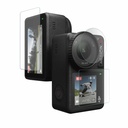 PoPIO Military- Grade Gorilla Tempered Glass untuk DJI Osmo Action 4 Camera (Transparent) Edge Untuk Penutup Layar Tepi Dengan Instalasi Kit, Lengkap Set Dari 3 Kaca