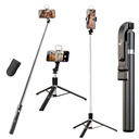 Kratos K9 Selfie Stick Tripod Dengan Cahaya, 67 inch / 170CM Tripod yang direkomendasikan untuk Ponsel, Bluetooth Multictional Long Selfie Stick untuk Perjalanan, Vlog, Compatible dengan iPhone dan All Smartphones