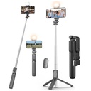 Kratos 28 Inch Selfie Stick Tripod Stand with Light, 3-in-1 Multifungsional Design, Rechargable LED Light dengan Dua Tingkat Kecerahan dengan Bluetooth Remote for Makeup, Selfie & Photoshoot