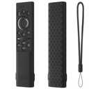 Oboe Silicone Tv Remote Cover Compatible dengan Samsung Smart Tv Remote 2026 Model BN59-01498A Kasus Buka Key dengan Lanyard (Hitam) [REMOT E TIDAK disertakan]