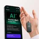neossapien India 's First AI Wearable, Neo 1 - Pertemuan Notetaker untuk Offline & in- Percakapan Orang - Summaries Cerdas, ke-Dos dan Pengingat (Gunmetal)