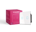 Homemate ® WiFi + BLE 2-Way 2 Gang Touch Switch 124; No Hub Perlu 124; Dry Contact Switch 124; Home Automatisation O24; Kompatible dengan Alexa dan Rumah (1, White)