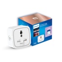 PHILIPS 10A Smart WiFi Plug 124; Wiz Connected Voice Controlled, Alexa & Assistant Compatible Smart Plug with Energy Consuption Monitoring, Pack of 1