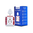 Smart Plug 6amp, WiFi Diaktifkan, Fungsi Timer, Kompatibel IR Remote, Kendali App, 6A / 100W Max Load, White