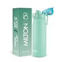 MILTON Reva 750 ISI Disahkan Stainless Steel Water Bottle dengan Twin Lid Sip atau Gulp, 750ml 124; Dinding Single, BPA- Free, Leakproof 124; Sturdy Handle 124; saya menangani Rumah, Kantor, Gym & Travel, Aqua Green