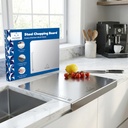 HomeWiz Large Steel Chopping Board for Kitchen - 100% Stainless Steel Cutting Board 126; Heavy Duty Chopping Board 14; Non-Porous Hygienic Surface for Vegetables, Meat & Fish, Rusts-Resist 124; 41 x 31 cm