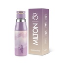 Milton Steel Sublime 600 Thermoware I PU Insulated Water Bottle 500 ml, Leak Providence Flip Top Lid I for Office, Gym, School I Lavender