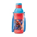 Milton Marvel Kool Elite 600 Dissulated Water Bottle for School Kids I Grade, Leak Providence Flip Top Lid, Easy to Carry Thermo Solle for Kids, 492 ml, Red (Spider-Man print)