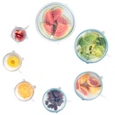 Silicone Stretch Lids (7 pack, termasuk EXCLUSIVE XL SIZE), Dapat digunakan kembali, Durable dan Expandable ke Fit Berbagai Size dan Bentuk Kontainer. Superior untuk Keeping Food Fresh, Dishwasher and Freezer Safe