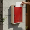 Kotak Surat Plantex untuk Kotak Surat Home / GI Steel / Sugesti Kotak untuk Kotak Kantor / Komplaint untuk Hote / Post Box untuk Gerbang Rumah & dengan Kunci Aman - (Merah & Ivory) - Ukuran Besar Dinding Mounted