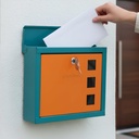 Kotak Huruf Besi dan Komplaint Plantex GI Steel Box / Kotak Saran Kecil untuk Kotak Kantor / Post untuk Kotak Surat Rumah / Dinding Mount - (Hijau & Orange)