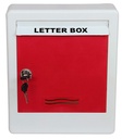 Lepose Plastic Letterbox dengan 2 Tombol (Merah dan Putih, 225 X 275 X 95 mm)