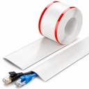 PVC Cord Cover 124; Lantai Cord Cover 124; Selhsive Adhesive Floor Cord Hider 124; Flexable Cuttable Cable Protector for Wires, Recable Cable Cover Protection 124; Cord Cover for Wall TV Extension Cables