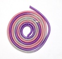 J 'TTTON Spiral Metallic Color (2 Pcs) 1.2 Meters Each-Full Size Cable Cord Charger for iPhone & Android USB Charging Cables, Earphones, Lightning Cable (Multicolor)