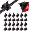 24 Pcs Cable Management, Wire Organiser Cable Clips, Black Plastic Nilon Cable Holder for Wall AverTV Avac PC Laptop Cable Organization di Home and Office, Cable Organisers