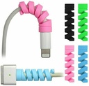 Leadwall Spiral Cable Protector Cord Saver untuk Mac Charger, iPhone Charger, Wire Protector, Lighlable Durable Flexable Winder untuk Charging Cables, Data Cables, Earphone, Pack 8