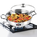 Pemasak Milton Pro 3- Layer Thick Triply Bottom I Induksi Cookware & Gas Stove Friendless Steel Kadhai dengan Glass Lid 28cm 124; 4.2 liter 12.4; Kabai untuk Cooking 124; Deep Frying 124; Stir-Fry 124; Silver
