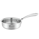 Triply Stainless Steel Tadka Pan (0.6L, 13cm) with Innovable Stay-Cool Handle, 2.5mm Susu Bawah Lebat Tebal Pan & Tadka Pan, Coating No Chemical, Induksi Friendly Cookware, 5 Tahunan