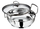 Vinod Stainless Steel Kadhai dengan Glass Lid 20 cm (1.7 Litre 124; Extra Thick SAS Heavy Bottom Cookware; Induksi & Gas Stove Compatible 124; Silver 124; 2 Years Warranty