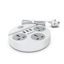 Goldmedal Zippo 1.5- Meter Extension Cord 124; 3 USB Charging Ports & Mobile Holder 124; Master Switch with Indicator 124; 3 Universal Sockets 124; Compatible with All Devices 124; for Home & Office