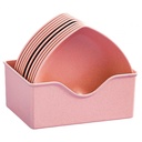 Piring Piring Berbentuk Jantung, Salad & Snack - Set 10 Kandang Plastik Pink untuk Buah, Steak, Appetizers Atlas 124; Lighweight, Eco- Friendly, Pelat Fiber Tak Terpecahkan untuk Parties & Everyday Use