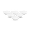 La Opala Diva Quadra Collection Opal Glass Crockery 124; Vegetable Bowl 210 ml Set 6 Plain Putih 124; Square Bowls untuk dal & Condiments 124; Microwave Safe 124; 100% Vegetarian 124; Extra Strong, Light & White